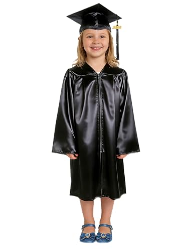 Image of GradPlaza Shiny Preschool Graduation Cap and Gown for Kids 2026 Tassel kindergarten graduation cap and gown