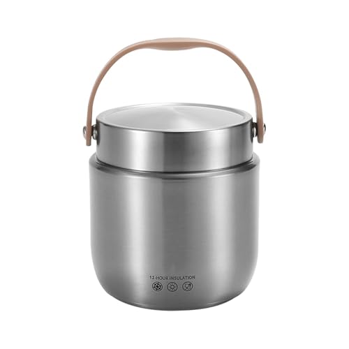 Thermal Food Flask For Hot Meals – Vacuum Insulated Wide Mouth Design, Sleek Brushed Steel Finish, 1200 ml Capacity With Heat Lock, 18/8 Stainless Steel Food Grade, For Work Lunches & Outdoor Trips