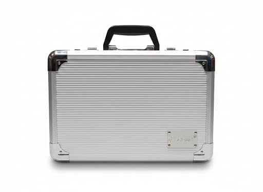 Image of Ziest Aluminium Briefcase with Dual Number Locks, Silver Colour, Business Professional, 38x13x27cm