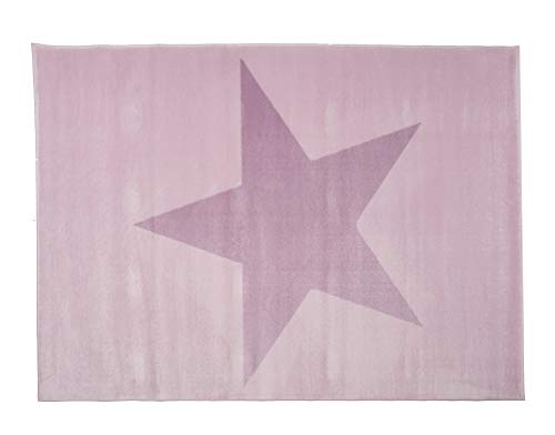 Aratextil Stele Kinderteppich, Acryl, Pink, 140 x 200 cm