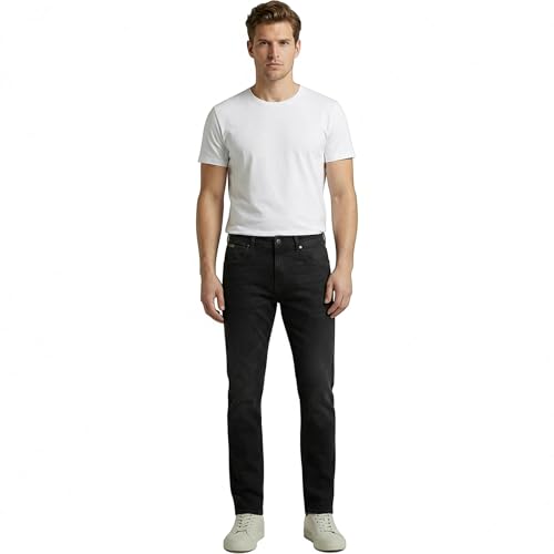 Image of Wrangler Men Black Millard Regular Fit Mid Rise Jeans