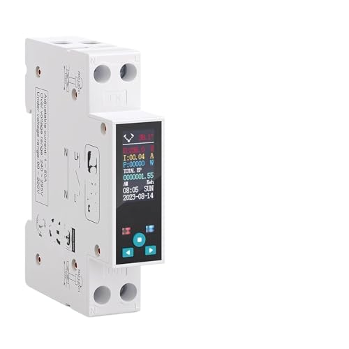 Disjoncteur avec comptage 1P 50A rail DIN et écran LED SYS VA