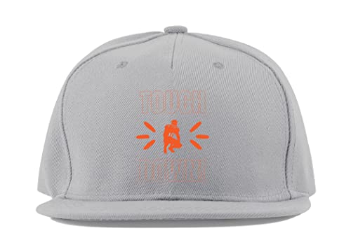 Casquette de baseball respirante en coton Touch Down avec visière plate rigide et ajustable gris