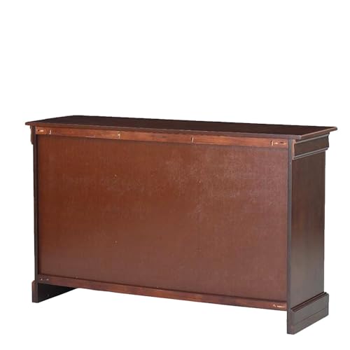 Image of Royaloak Texas American Wooden Side Board | Solid Wood Veneer | Beveled Top Design | Ample Storage | Telescopic Channels | Wooden Knobs | Classic Design | American Collection