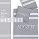 TRAUMHELDEN Auszeit Biber Bettwäsche 135x200 - Geburtstagsgeschenk für Mama & Papa, Schriftzug Auszeit grau gestreift , Kissen-Bezug 80x80 + Bett-Bezug 135x200 cm , 100% Baumwolle Winterbettwäsche