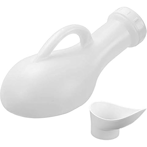 Tovee Portable Urinal for Men and Women 1200ml, Spill Proof Unisex Urinal Toilet Bottle with Snap on Lid, Male Urinals, Pee Container Men, Urinal Bottle for Car, Travel, Elderly & Incontinence Cover