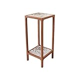 Dazengzeng Puesto de bonsáis, Estante for bonsáis de nogal negro for sala de estar, moderno y elegante soporte for adornos de piedra china.(L)