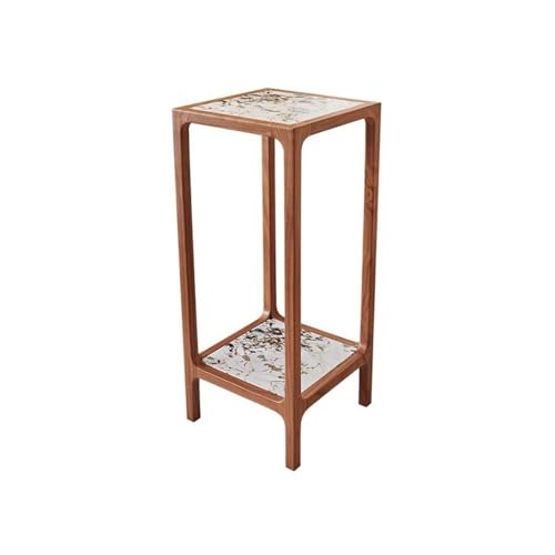 Support de vase en noyer noir de sol pour salon chic (S)