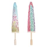 LEDMOMO 油紙傘 2個セット 和傘 番傘 ホリデー装飾 古典的デザイン 写真小道具 インテリア飾り ギフト向け 11.81×8.66×8.66インチ