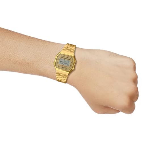 Casio Vintage A168WG-9WDF Digital Gold Dial Unisex (D169) - Image 6