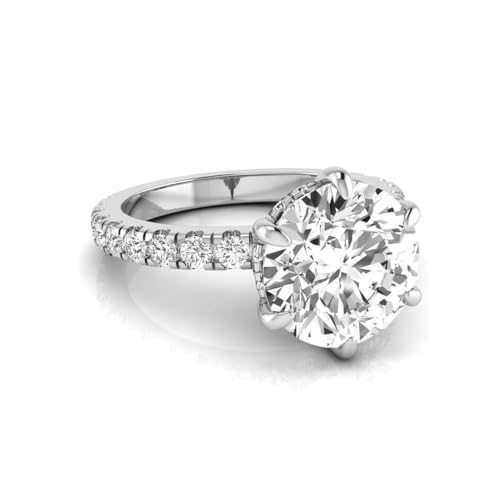 Lab Grown Diamond Hidden Halo Engagement Ring