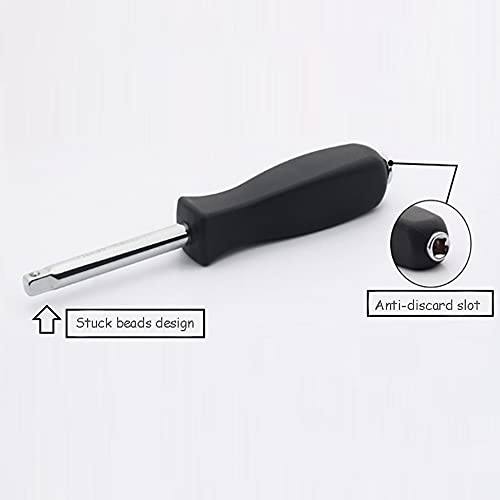 Aswewamt 3 PACK Black 1/4 Inches Drive Spinner Handle Socket Driver Handle for Repair Maintenance - Thumbnail 6
