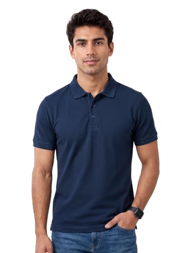 Image of Beyoung Imported Poly Regular Fit Solid Polo Tshirt for Men | Collar Tshirt | Half Sleeves | Solid Casual T-Shirt