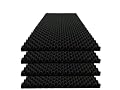 Jdejiela 4 Pack Egg Crate Foam Sound Proof Foam Panels for Walls,48''X24''X2'' inch Acoustic Panels, high-Density Fireproof soundproof Wall Panels, Professional Acoustic Treatment (BlacK)