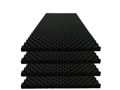 Jdejiela 4 Pack Egg Crate Foam Sound Proof Foam Panels for Walls,48''X24''X2'' inch Acoustic Panels,...