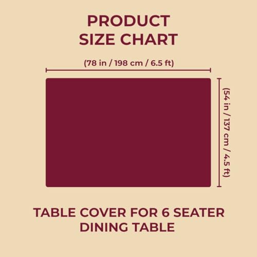 STITCHNEST PVC Transparent 6 Seater Dining Table Cover Without Lace, (54x78 Inches)