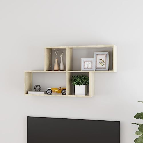 Étagère murale chêne Sonoma pour optimiser les petits espaces - 3