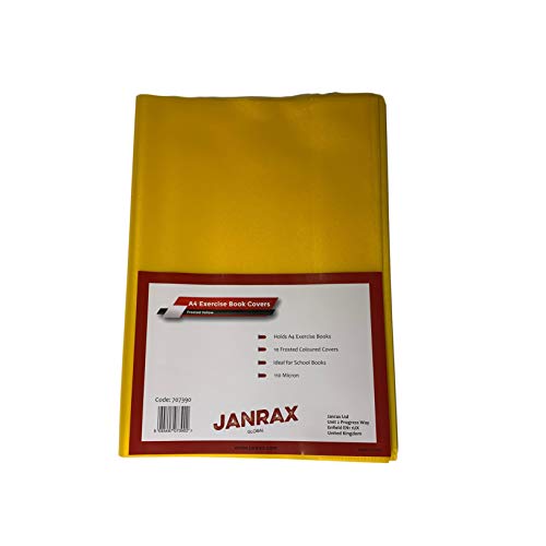 Pack-of-50-A4-Frosted-Yellow-Exercise-Book-Covers