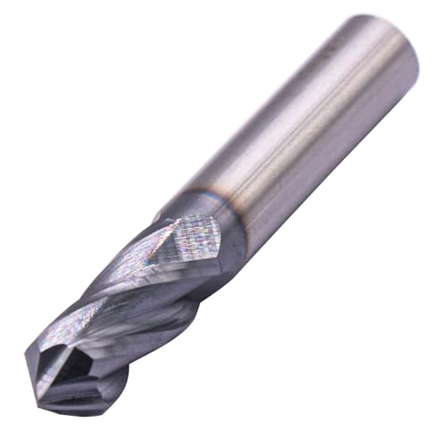 Image of 4 Flute 90 Solid Carbide Drill Mill Set(2Pcs, 3 /8 inch), AlTiN Coated | 90 Included Angle, 3 /8 inch Cutting Dia, 3 /8 inch Shank, 1 inch LOC, 2-1 /2 inch OAL For Milling Alloy Steel, Carbon Steel, Iron, Copper