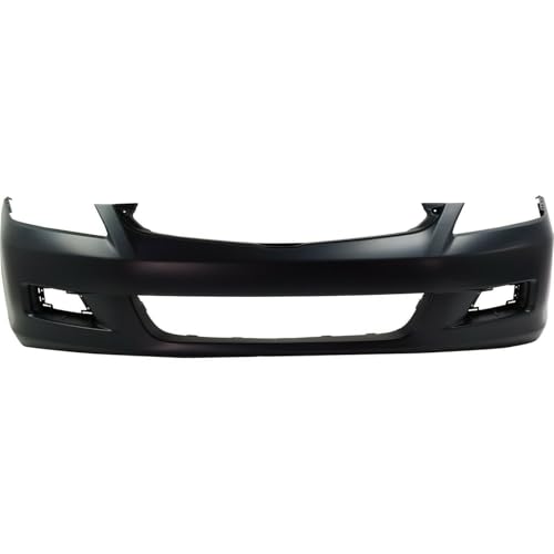 GGDZTMNB Bumper Cover Front Side Primed Plastic with Fog Light Holes for Honda for Accord LX 2006 & Special Edition 2007