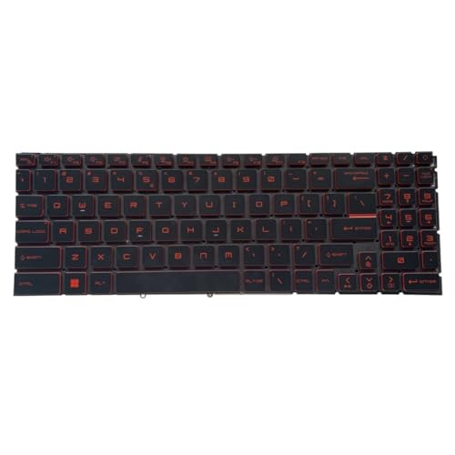 Clavier rétroéclairé rouge US avec touches réactives MS-1591