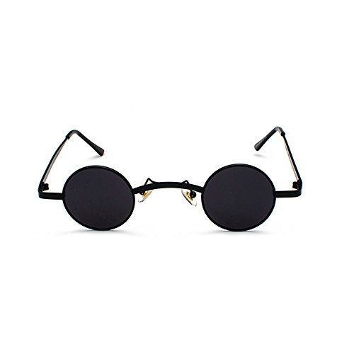 mincl/punk Small Chic Fashion Vintage Round Sunglasses Metal Frame2