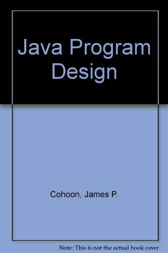 Java Program Design: 9780071192552: Amazon.com: Books