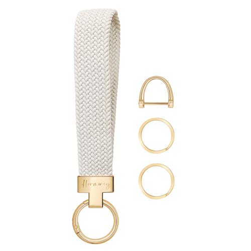Hovmwey Elastic Wristlet Keychain for Women Men, Cute Car Key Chain, Braided Wrist Strap Lanyard for...