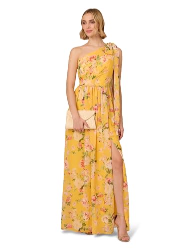 Image of Adrianna Papell One Shoulder Chiffon Gown