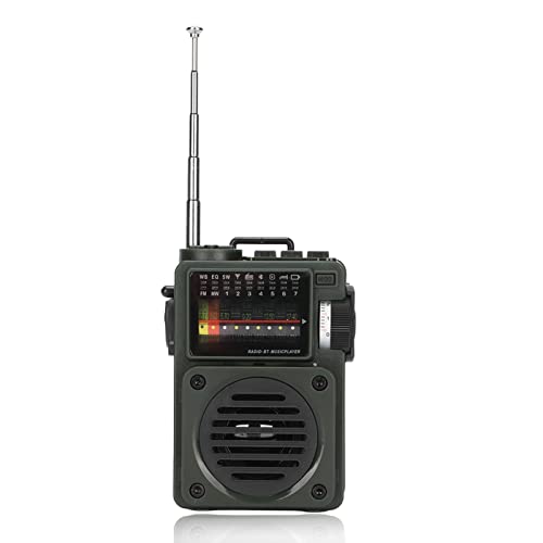 HRDâ€‘700 Portable Shortwave Radio, Bluetooth 5.0 Radio Music Player, FM MW SW WB NOAA Receiver Full Band Broadcast Reception, Radio CD Player Personal Radio Support Memory Card, 1000mah Battery