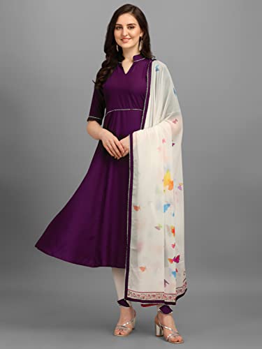 Image of EthnicJunction Women Rayon Regular Anarkali Kurta With Digital Print Anarkali Suit