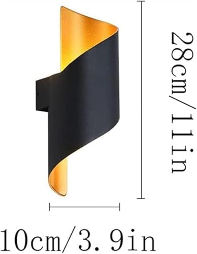 Apliques de pared de aluminio de diseño moderno e impermeables con iluminación LED cálida 7
