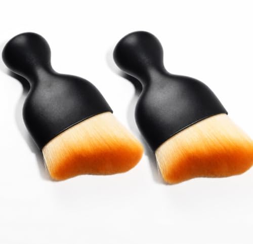 Image of Premium Soft Bristle Dust Cleaning Brush for Car Dashboard, Keyboard, Electronics, Home & Office Cleaning (Black)