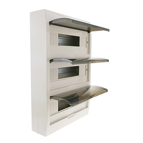 CableMarkt - Cuadro de distribución ABS IP40 para 36 módulos de Superficie