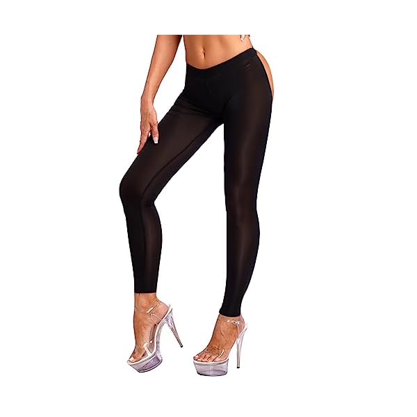 YiZYiF Women's Transparent Yoga Leggings High Waist Jogging High Elastic Nylon Tights Fitness Pants - Image 3