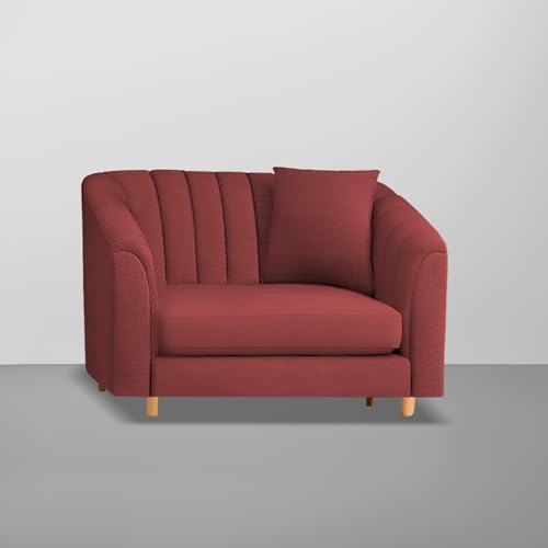 Image of Doraldo Seater Sofa Set for Living Room (Maroon) Premium Fabric Sofa Set