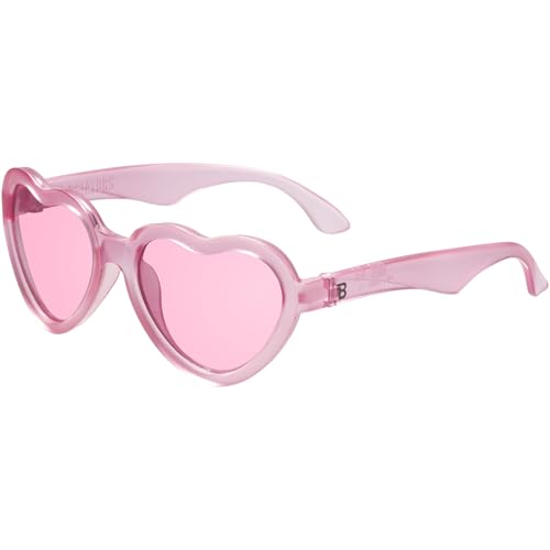 Babiators Originals Hearts: Fuchsia Haze | Pink Mirrored Lenses | Ages 3-5