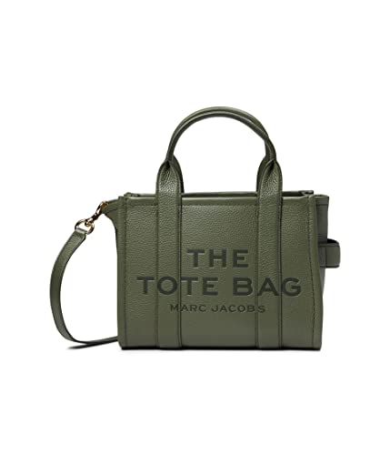 Image of Marc Jacobs The Leather Small Tote Bronze Green One Size