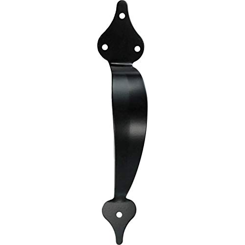 Jake Sales Black 10" Decorative Wood Gate Pull Handle. Sturdy Contemporary Styled Galvanized