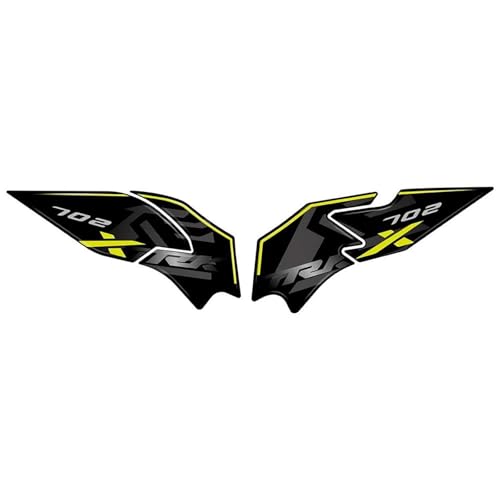 Autocollants Benelli TRK 702X protection latérale de réservoir moto noir X-3