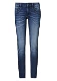 Paddocks`s Damen Jeans Lucy - Slim Fit - Blau - Blue Dark Stone, Größe:W 33 L 34, Farbauswahl:Blue Dark Stone (4504)