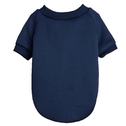 Image of Soft Puppy Sweater for Small Dogs Winter Knit Pullover, Navy XL | Elastic Cuffs Pet Clothes, Holiday Party Matching, Fall Winter Daily Outfit, Soft Breathable Machine Washable Sweatshirt