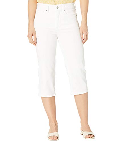 NYDJ Women's Petite Thigh Shaper Crop Jeans In Optic White