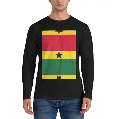 T-shirt manche longue homme Ghana EdWal décontracté | Mode casual imprimée