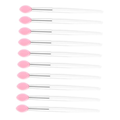 Ipetboom 10Pcs Silicone Lip Brush Lipstick Applicator for Precise Application Portable Makeup Tools with Handle for Lip Masks Lip Care