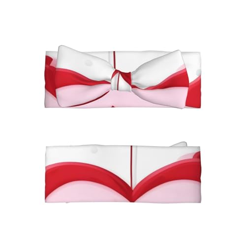 Little Red Heart Baby Bow Headband, Soft Baby Bow Hair Accessory For Newborn Babies, *Toddlers, Kids.2