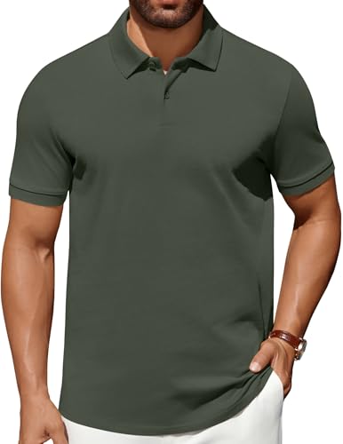 Amazon.com: COOFANDY Men's Polo Shirts 100% Cotton Casual Golf