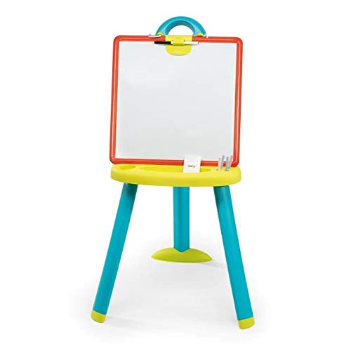 Smoby - Tableau Plastique - Double Face Blanche Magnétique + Ardoise Craie - Pliable - pour Enfant Dès 3 Ans - 410623