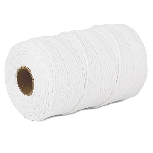Image of PerkHomy Cotton Butchers Twine String 700 Feet 2mm Twine for Cooking Food Safe Crafts Bakers Kitchen Butcher Meat Turkey Sausage Roasting Gift Wrapping Gardening Crocheting Knitting