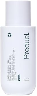 Prequel Skin Multi-Acid Milk Peel, Professional Exfoliating Solution. 15% Glycolic Acid Face Peel with Lactic Acid and Enzymes. Hydrating Chemical Exfoliant. Clinical Strength Formula, 7.6oz Bottle.